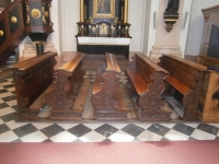 Church sv.Rocha - benches and kneelers